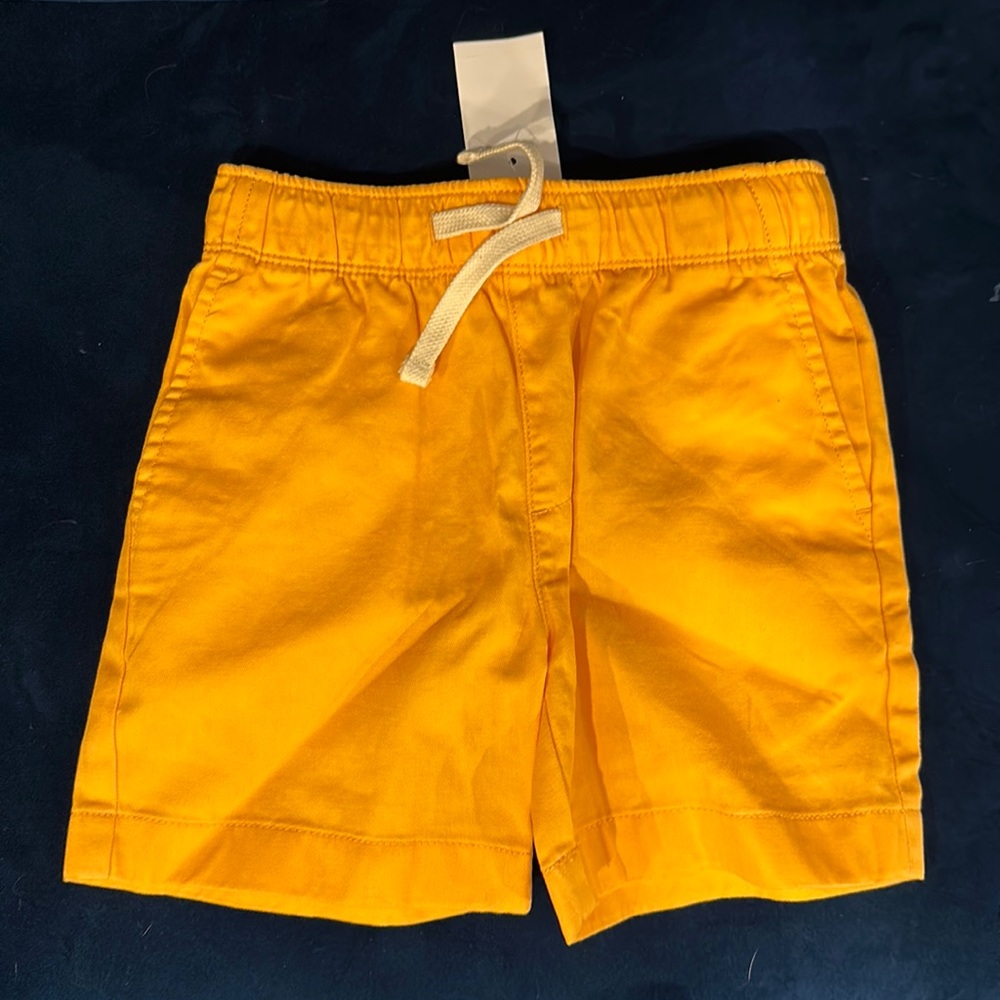 J.Crew JCREW Crewcuts Orange Chino Boys Girls Kids Drawstring Shorts 4 4T
